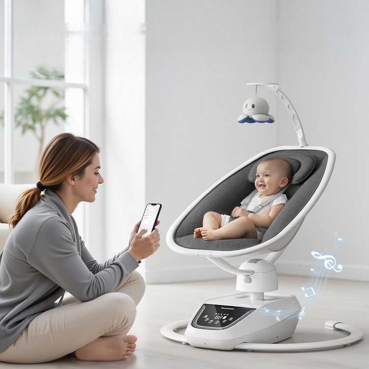 BY070 Baby Swing Factory Direct Electric Swing for Safe amp Soothing Infant Comfort