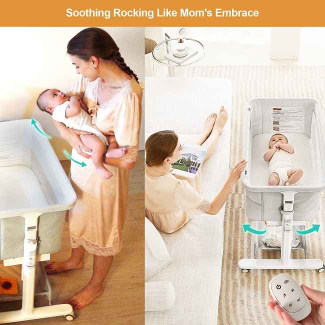 Factory Direct Quality: Adjustable Bedside Bassinet for Closer Parenting & Better Sleep

Seamless Parent-Baby Connection: Achieve true co-parenting ease. Our baby bedside bassinet adjusts securely to 9 different heights, matching perfectly with mom and dad's bed, sofa, or any sleep surface.

Market-Leading Stability: The splendid stable structure ensures safety, helping your baby sleep deeper and longer, supporting their development and giving both parents more rest.

Safe, Gentle & Practical Care: Crafted with safe and comfortable materials. The front side close to parents' side features a secure pull-down design, simplifying comforting, feeding, and diaper changes even while lying down.

Long-lasting Clean Comfort: Includes a washable, skin-friendly mattress cover, saving parents time and ensuring a consistently comfortable, hygienic sleep space through many washes.

Factory Direct Value: Get good quality without markups. This factory hot sale from our Chinese factory (factory direct) provides a reliable baby bassinet baby bed built to last.

Optional Features:
Gentle Soothing: Add a swing function.

Core Value: Invest in a bassinet baby companion designed to make safe co-sleeping practical and nurturing for both parents and baby, delivering lasting comfort and quality.