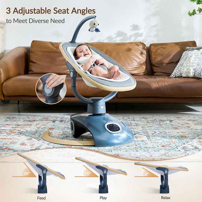 Designed for modern parents working together, this versatile solution adapts to your baby's first years, combining a premium baby swing, comfortable bassinet, and secure crib – all backed by factory-direct quality and value.

​​Parenting Partnership:​​ 
Install effortlessly in minutes, ​​without tools​​, so both parents can set up the safe sleep or play space together.
​​
Grows With Your Baby:​​ 
Start as a supportive newborn bassinet, transition to a soothing swing, and later use the secure ​​baby bed crib​​ structure – one investment covers months of development.
​​
Engineered for Reassurance:​​ 
Certified ​​5-point safety seat belt​​ and ​​patented design​​ ensure stability across all 3 recline positions and swing modes.

​​Simplified Care:
​​ ​Removable and washable seat fabric​​ withstands frequent cleaning after feedings or spills, maintaining hygiene.
​​
Precision Comfort:​​
 Choose from ​​3 pre-setting swing modes​​ and ​​3 unique swing paths​​ (covering a total arc of ~65°), each with ​​5 adjustable speeds​​ – find the exact motion to soothe even during fussy evenings.

Convenience Focused:​​ 
Manage settings easily via included ​​remote control​​ or touch buttons.  Gentle ​​music function​​ offers additional calming support.

​​Engaging Play:​​ 
​​Removable toy bar​​ with soft, ​​deluxe short plush toys​​ encourages visual tracking during supervised awake time.

​​Factory-Direct Assurance:​​ 
Experience ​​good quality factory directly​​ from our ISO-certified ​​Chinese factory​​, delivering ​​factory hot sale​​ value without compromising safety or comfort.

Built for real family life: 
durable materials, tested safety features, and simplified care.  Explore the difference genuine factory quality make