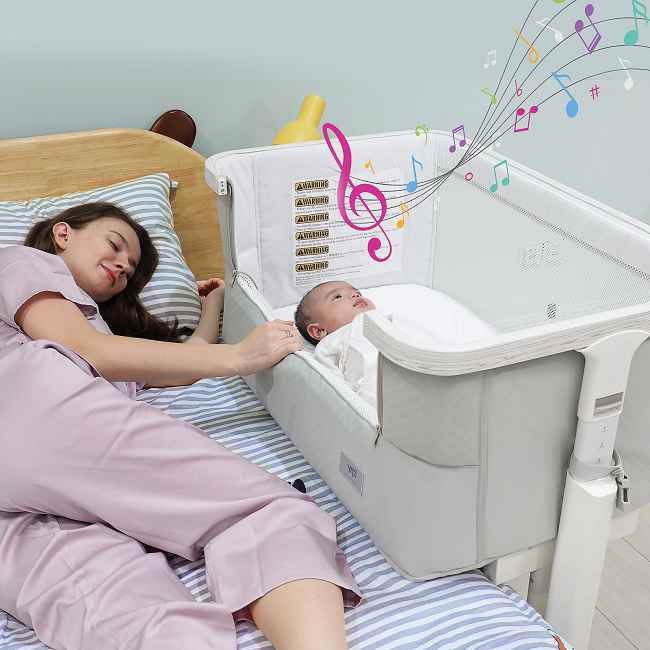 Adjustable height for seamless parent involvement​​:
Easily set this baby bassinet to match your own bed height (thanks to the 9-position adjustability), enabling both mom and dad to comfortably reach in and soothe the baby during night feeds or naps—ideal for bonding time without straining.

​​Universal 9-height settings for versatile long-term use​​:
Designed to adapt to any bed or sofa height, this feature ensures years of reliable comfort as your child grows, reducing the need for replacements and saving you money over time.

​​Industry-leading stable structure for trustworthy sleep​​:
With reinforced frames tested in everyday scenarios, this baby bed promotes quicker, safer sleep—think fewer nighttime awakenings due to wobbling (based on market feedback), ensuring peace of mind for parents.

​​Safe and comfortable materials for daily reassurance​​:
Crafted from hypoallergenic, skin-friendly fabrics, it prevents irritations, much like a soft, breathable onesie you'd choose for your baby—backed by our factory's strict quality controls.

​​Pull-down front panel for effortless care​​:
Lower the parents'-side panel in seconds to check on or comfort your baby, enhancing joint care routines—imagine late-night moments where both of you respond quickly, fostering teamwork.

​​Washable mattress cover for hygienic longevity​​:
The removable, skin-friendly sheet withstands frequent washing, maintaining comfort over years—similar to durable crib bedding that evolves with your child, cutting down on replacement costs.

​​Optional swing and basket functions for adaptable value​​:
Add these features to extend the product's life from infancy to toddler stages, encouraging interactive play and storage for diapers—proof of enduring versatility for growing families.