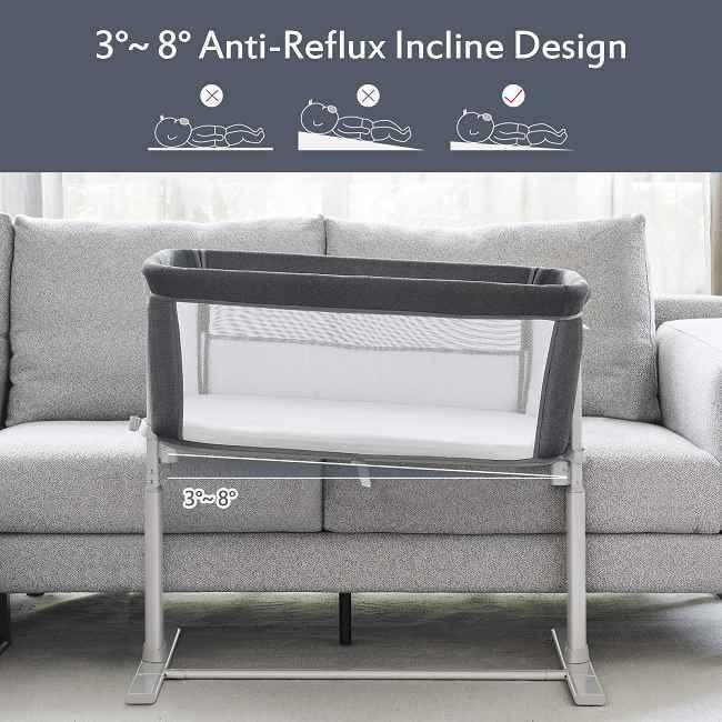 ​​Co-Sleeping Convenience:​​
Adjust this bedside crib to match your adult bed height (9 adjustable levels) for effortless nighttime feeding, comforting, and bonding.  Easily reach your baby without leaving your bed.

Secure & Stable Sleep:​​
A robust, rigid frame minimizes wobble, providing the steady foundation babies need for deeper, longer-lasting sleep.

Safety & Comfort Assured:​​
Built with certified, non-toxic materials and features a firm, supportive mattress wrapped in a soft, skin-friendly cover.

Seamless Parental Care:​​
The front side lowers for instant access, letting you comfort or attend to your baby quickly and maintain closeness while they rest securely in their own space.

Complete, Easy-Clean Setup:​​
Includes a quality mattress and a removable, washable cover for simple hygiene – ensuring a consistently clean, comfortable sleep environment.

Enduring Quality, Direct Value:​​
Benefit from factory-direct savings on a bedside crib built under strict quality-controlled processes by an experienced Chinese manufacturer known for durable infant products.
