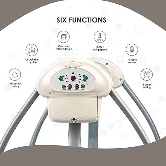 Built for Lasting Value:​​
Invest in daily peace.    With 3 swing speeds, precise timer settings (10/20/30 mins), and versatile power (batteries or adapter), this swing reliably supports your baby's comfort from newborn stages through early infancy.

Responsive Comfort, Scientifically Considered:​​
Patented Moving Detection (M-D) technology gently responds if your baby stirs awake, automatically restarting motion to encourage peaceful resettling.

​​Intuitive Control, Tangible Calm:​​
Choose music on/off, skip tracks, set continuous play, or adjust volume easily.    These specific features—controlled right at the swing—provide quiet comfort tailored to your baby's needs.

​​Trusted Quality, Direct from Source:​​
Experience factory-direct assurance.    Made in our rigorously tested Chinese facility, this baby swing prioritizes consistent, good quality construction for dependable performance you can rely on daily.