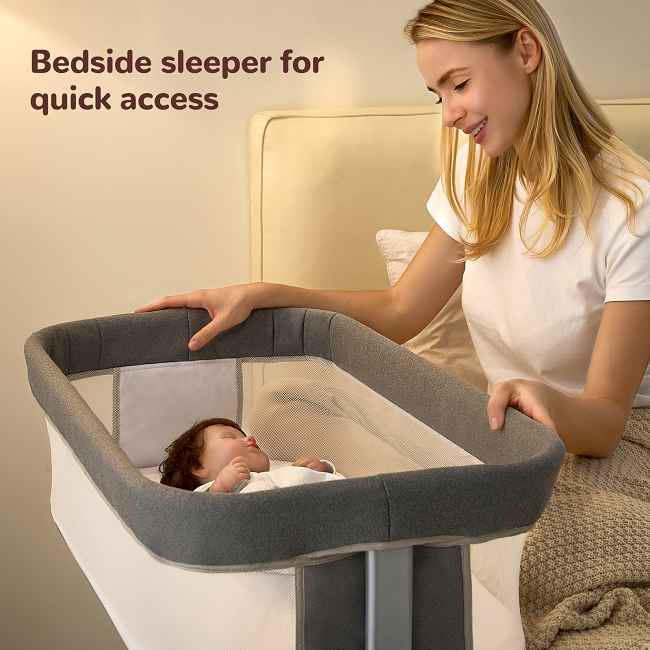 Perfect Bedside Match for Both Parents:​​
Effortlessly adjust the crib, bassinet, or swing to 8 precise heights.
Ensures a seamless, safe level with any adult bed or sofa in your home – ideal for convenient nighttime feeding and comforting by either parent.

​​Investment in Restful Nights & Years:​​
Precision-engineered stability means your baby settles easier and sleeps soundly.
This durable design provides reliable, long-lasting safety from infancy through the toddler years.

Engineered for Comfort & Confidence:​​
High-quality, breathable mesh panels create a consistently cozy, well-ventilated sleeping environment, reducing overheating for maximum comfort.
​​
Effortless Cleanliness, Gentle on Skin:​​
The included skin-friendly, washable mattress cover ensures a hygienic and ultra-comfortable surface, easily maintained for daily peace of mind.
​​
Factory Direct Quality Assurance:​​
bassinet, and swing comes directly from our dedicated Chinese factory – quality you can rely on.
