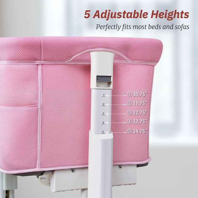 Adjustable Height​​:
With 9 precise height settings, it aligns perfectly alongside any parent's bed or sofa—ideal for mom and dad to share nighttime care routines, like checking on your baby without strain

​​Sturdy Structure​​:
Features a reinforced frame for exceptional stability, promoting better sleep for your baby with fewer disturbances—supporting consistent family rest over months of use.

​​Safe and Comfortable Materials​​:
Crafted from breathable, hypoallergenic fabrics to ensure a gentle environment—perfect for sensitive skin, reducing risks like rashes in everyday scenarios.

​​Parent-Side Access​​:
The front panel pulls down effortlessly, allowing mom and dad to reach their baby quickly for feeding or soothing—making joint care simpler during crucial moments.

​​Washable Mattress Cover​​: 
Includes a skin-friendly, removable cover that’s easy to clean—providing a hygienic, cozy space for baby's daily naps, which supports long-term hygiene and comfort.

​​Optional Swing Function​​: 
Add a gentle rocking motion to help soothe your baby to sleep—ideal for busy parents to take turns using it during fussy times, enhancing bonding.

Experience hot-sale quality directly from our Chinese factory—built to last through your baby's growth stages.