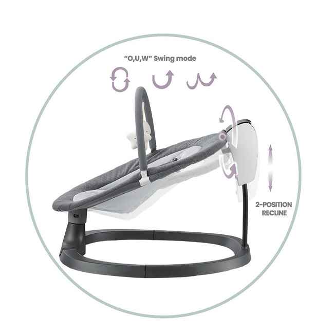 12kgs large loading for electric swing mode: Not just a Swing and not just for babies.
BY065 New 3D swing cradle is a longevity lounger and a seat for the ages.
Get  EN12790:2023-1/2 certificate.

Maximum loading 30kgs for Baby to toddler to big kid, it adapts with the ages and stages to provide a seat they won’t soon outgrow and a sleek design aesthetic that feels right at home.

Not need to kneel down to operate.
The control panel is at the back for easier operation.
Multi-mode applies to multiple scenarios.
3 soothing motions in 7 swing speed,Baby swing for infants include side-to-side, bounce, figure  O,U and W motions.
Choose from 3 swinging speeds to match the baby's unique pace.
The Baby enjoys it
The triangle design makes the product more stable, more comfortable, reduces the sense of suspension and enhances the baby's sense of security, and the baby likes to use is the most important
Enjoy  your time.
The unique  3D swing  and the wrapped seat  design,soothing  and relaxing the baby, you can enjoy a bit of me time.